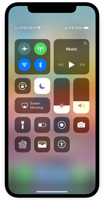 Control-Center-iPhone-X