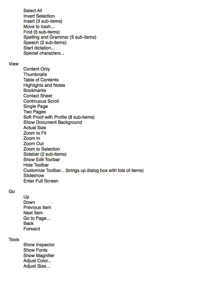 Menu Structure 2